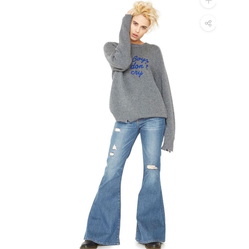 Sandrine Rose x Free People Super Flare Jeans Indigo NWT Size 28